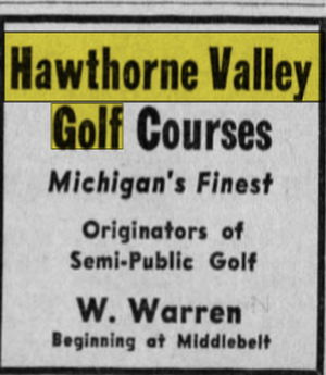 New Hawthorne Valley Country Club (Hawthorne Valley Golf Course) - May 12 1940 Ad (newer photo)